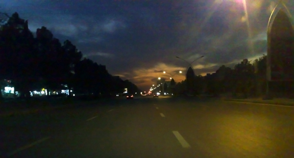 Jinnah Avenue sun set, clouds and lights, its beautiful