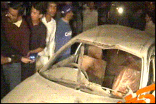 Car CNG blast Karachi