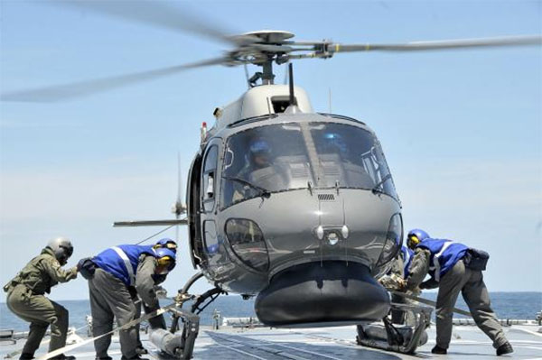 A helicopter involved in search operation of MH370