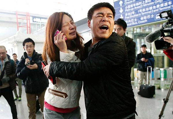 Family members of passenger of disappeared Malaysia Airlines Flight MH370