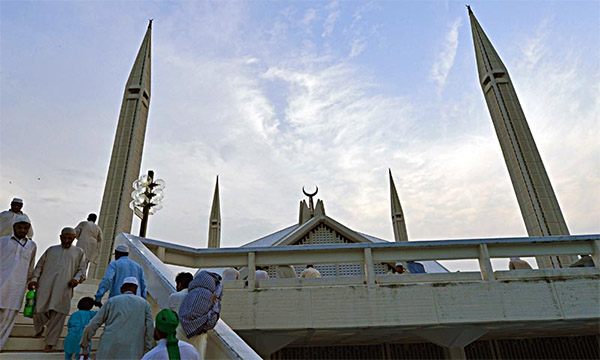 People in Faisal Mosque During Ramadan