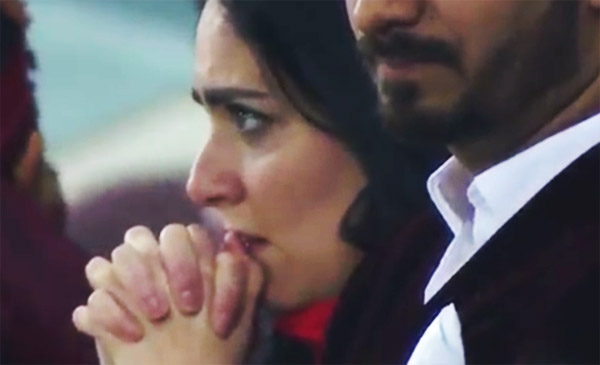 A Lahore Qalandars Supporter Worried for her team on a very critical moment