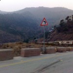 Hills and road in Murree