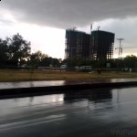 Good weather view of underconstruction centaurus towers