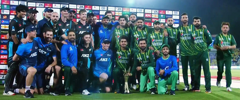 Pakistan and New Zealand share five T20 Matches series trophy