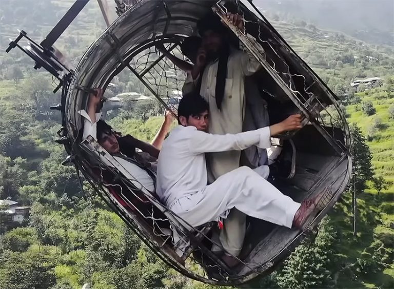 BBC released the drone footage of Battagram Cable Car Incident